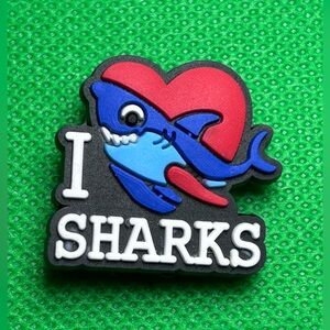 🌼 (5/$10 or 10/$15) NEW “Cool Shark” Croc Charm Collection I love Sharks